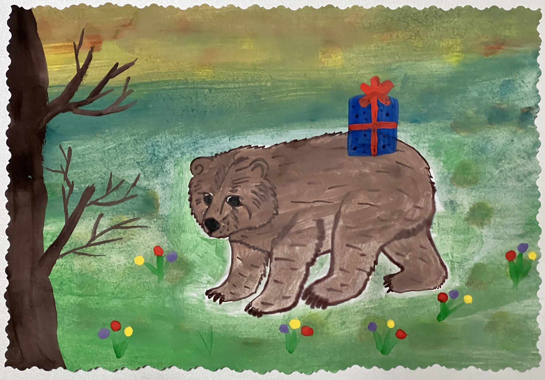 Бурый медведь в исполнении Муренец Платона из Воронежа